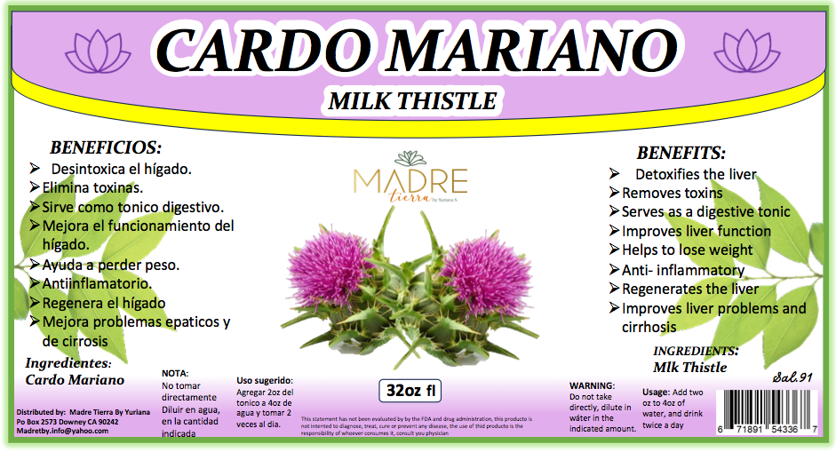 "Cardo Mariano" Tonico * Milk Thistle